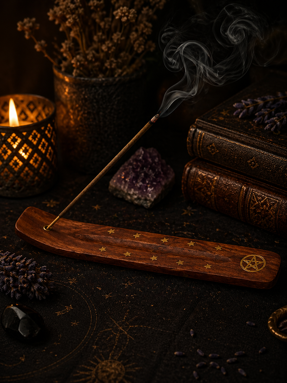 Pentacle Incense Burner – Celestial Altar Decor