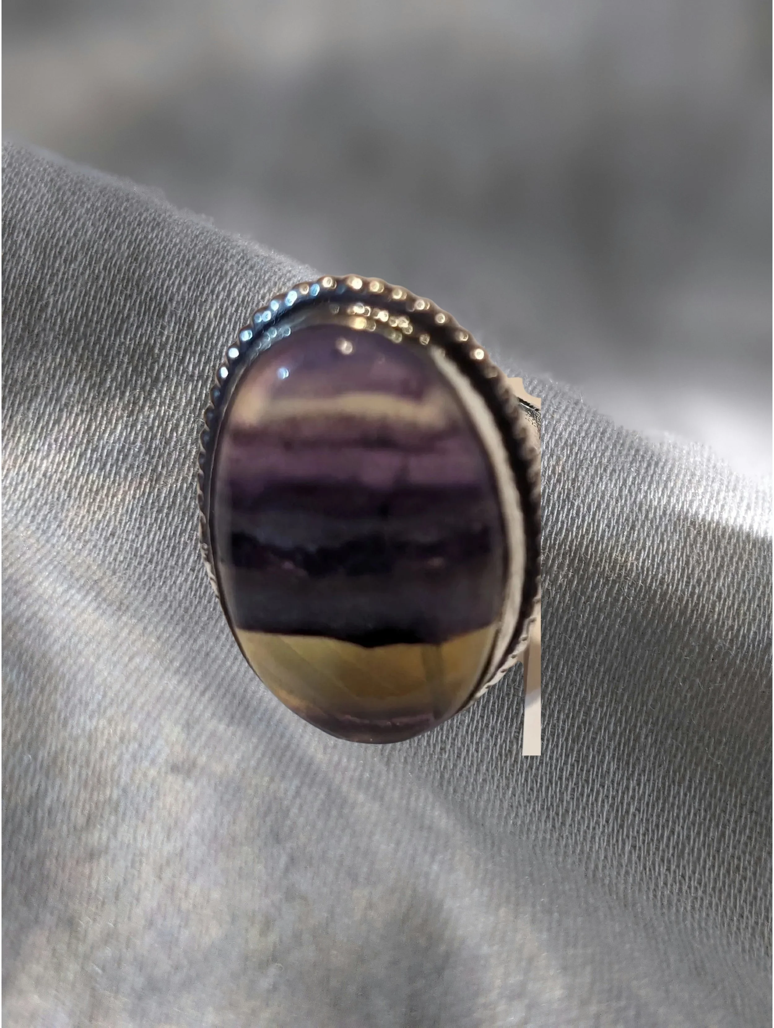 🌈💎 Rainbow Fluorite Oval Sterling Silver Ring – Size 9  Clarity • Balance • Focus • Emotional Harmony 💎🌈