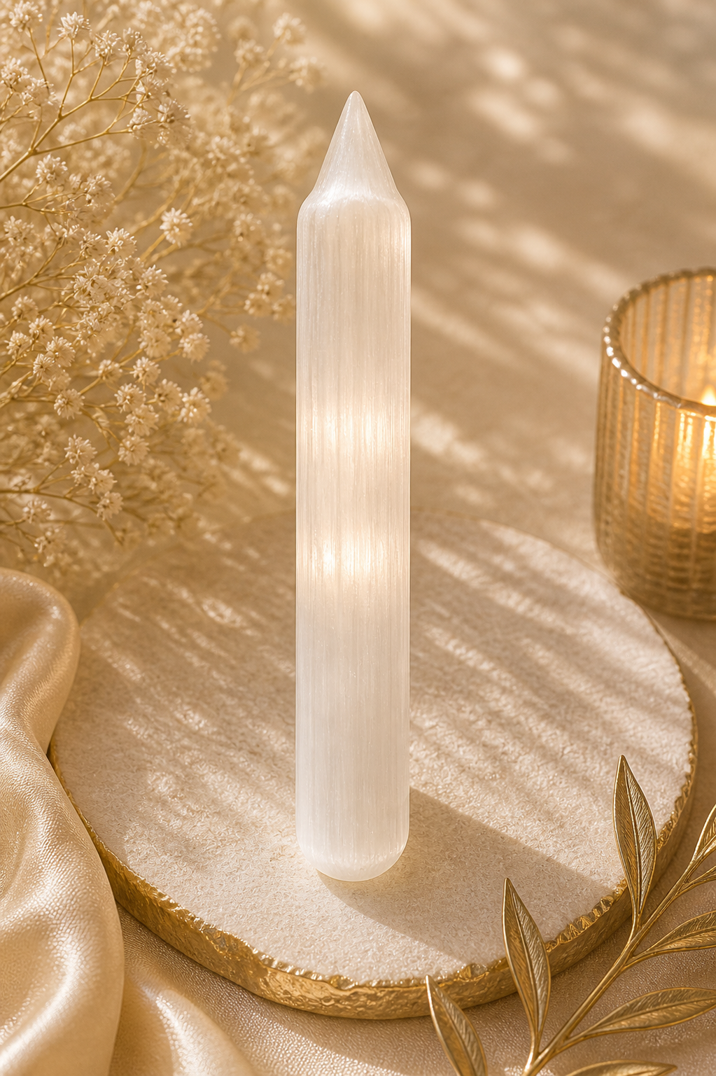 Selenite Massage Wand – Alignment, Peace & Energy Flow