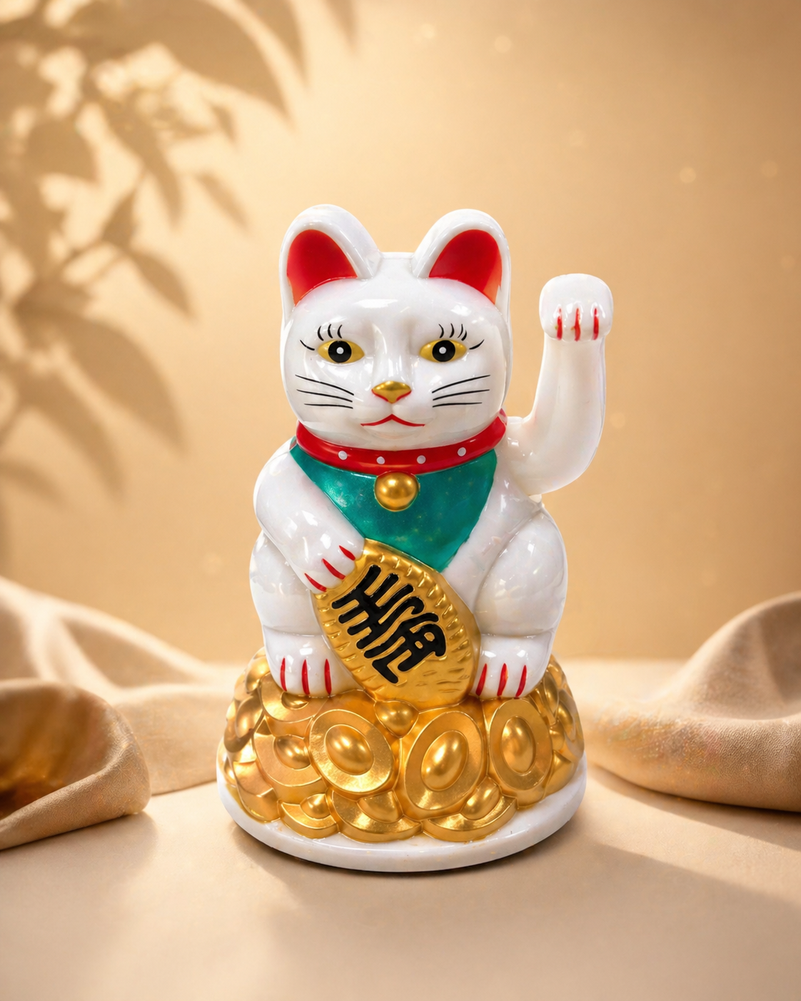 Maneki Neko Lucky Cat (4.5″) – Battery Operated Waving Fortune Cat