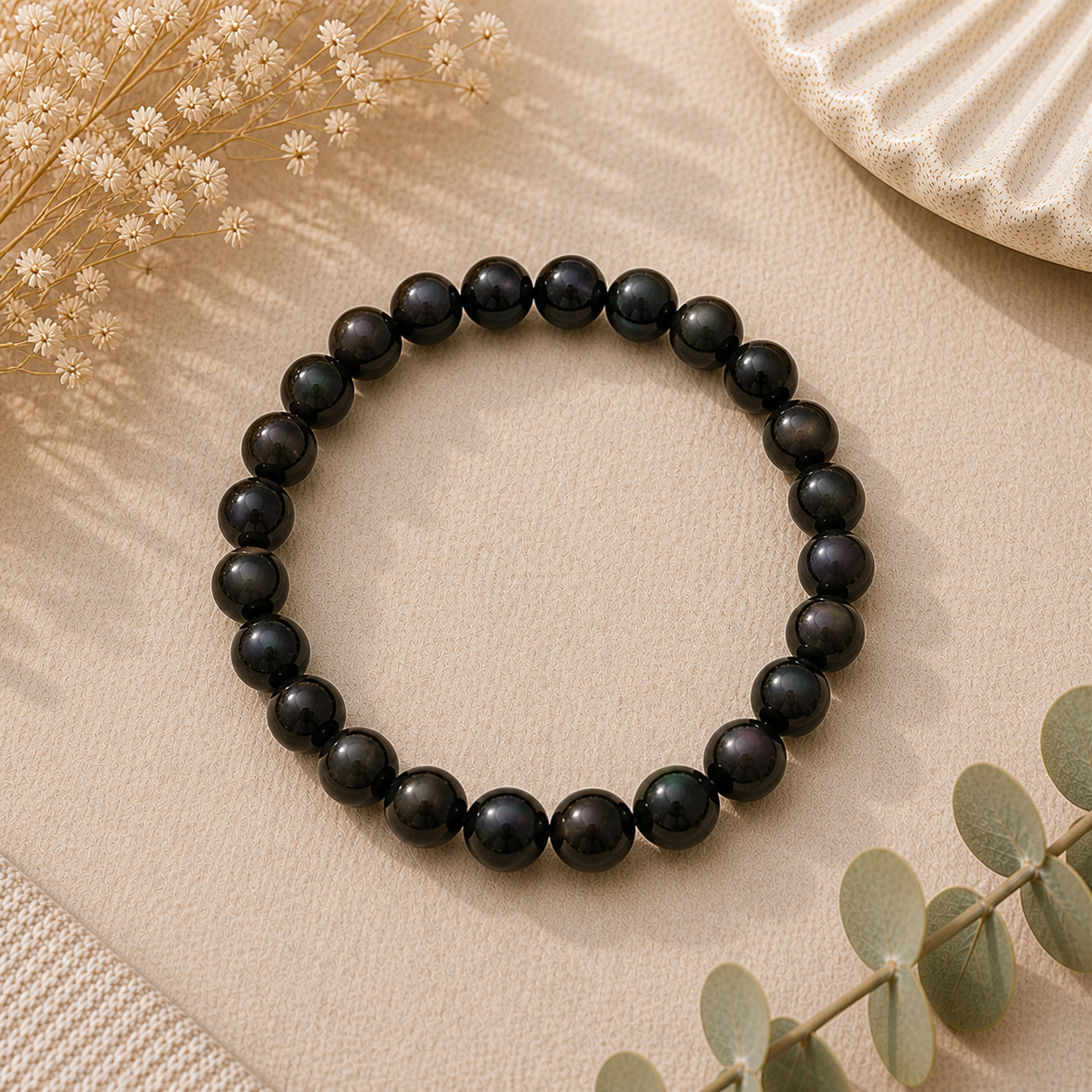 Rainbow Obsidian Stretch Bracelet – Protection, Confidence & Emotional Healing