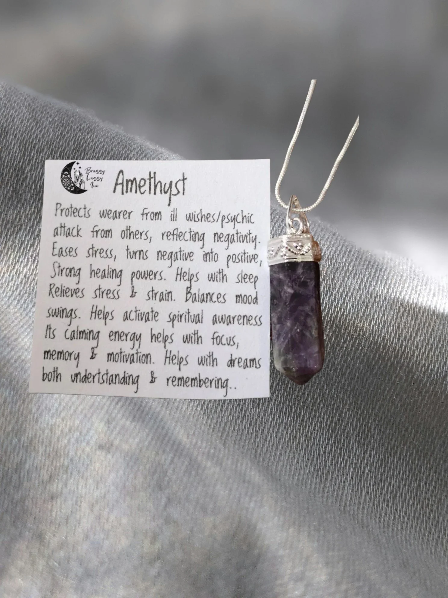 Amethyst Silver-Capped Point Pendant ✨ Intuition • Inspiration • Higher Thought