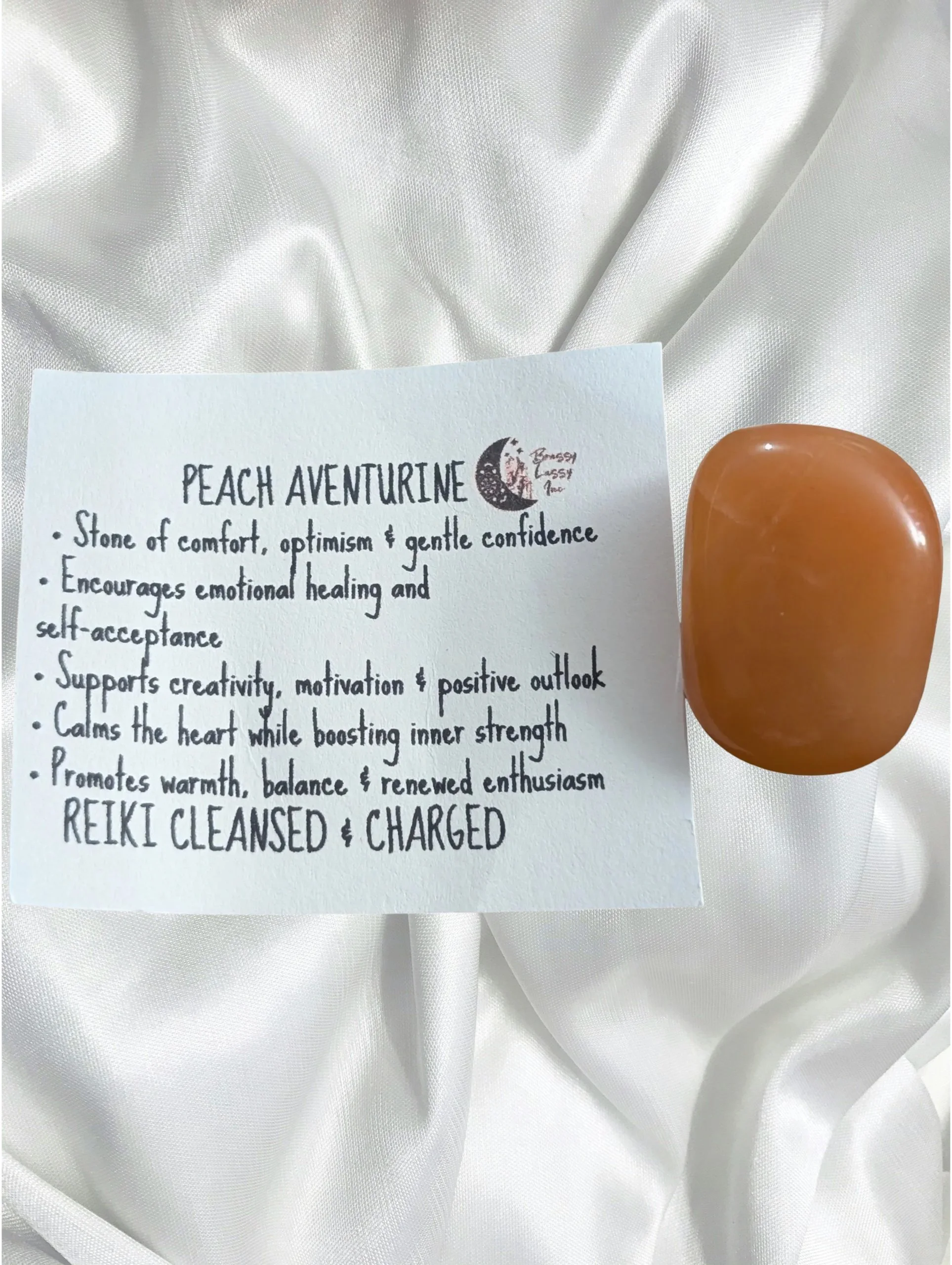 Peach Aventurine Tumbled 🍑🔮  Confidence • Motivation • Emotional Support