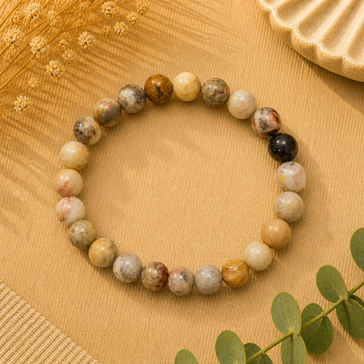Crazy Lace Agate Stretch Bracelet – Joy & Vitality