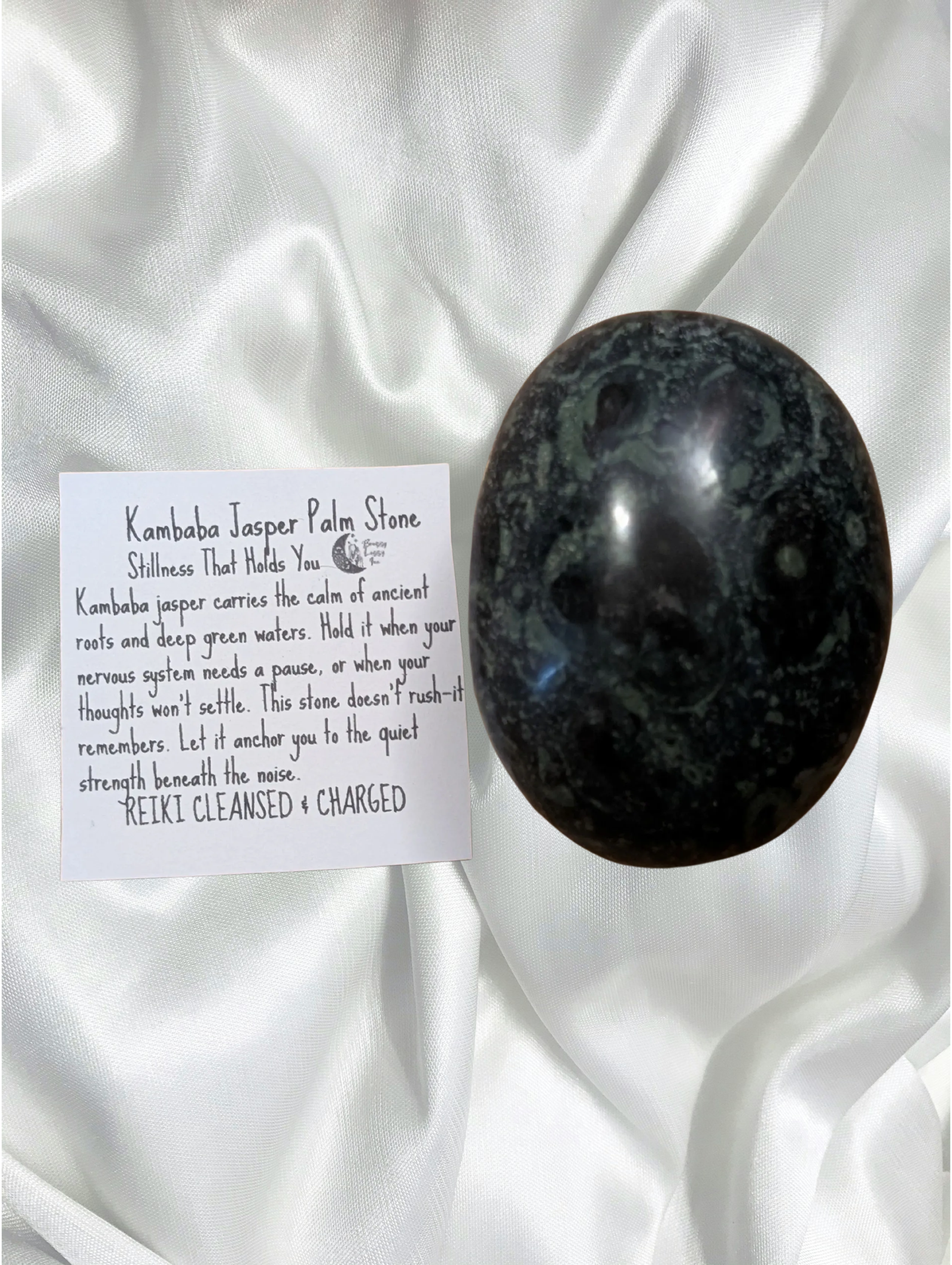 Kambaba Jasper Palm Stone – Grounding & Peace Crystal
