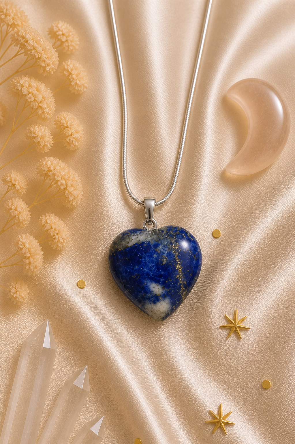 Lapis Lazuli Heart Pendant – Awareness • Serenity • Self-Acceptance