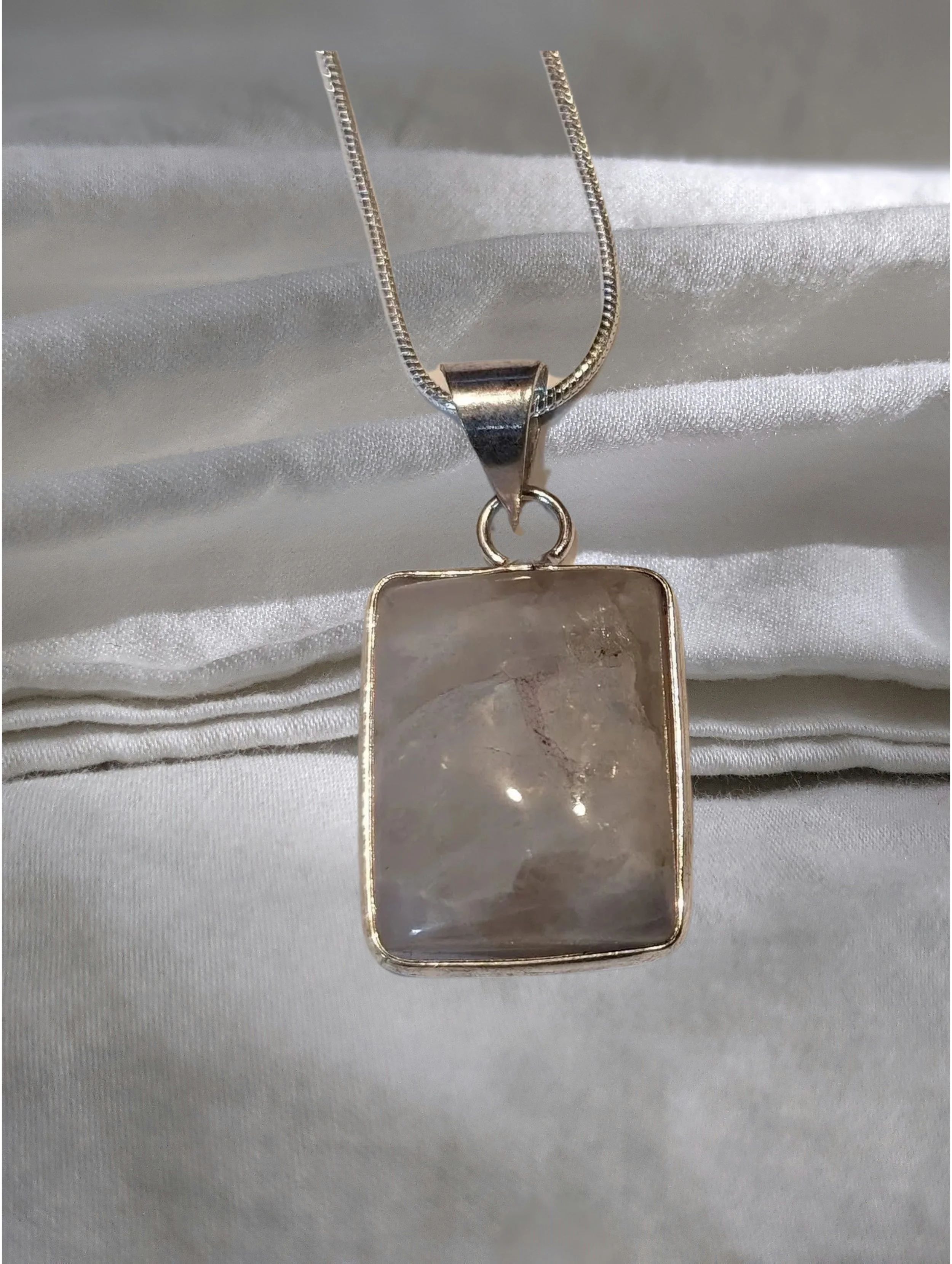 Moonstone Square Pendant – Intuition • New Beginnings • Emotional Harmony