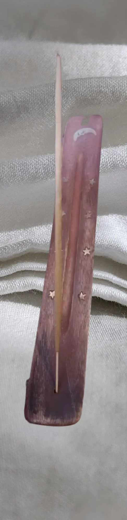 🌙✨ Moon Wooden Incense Holder – Celestial Calm