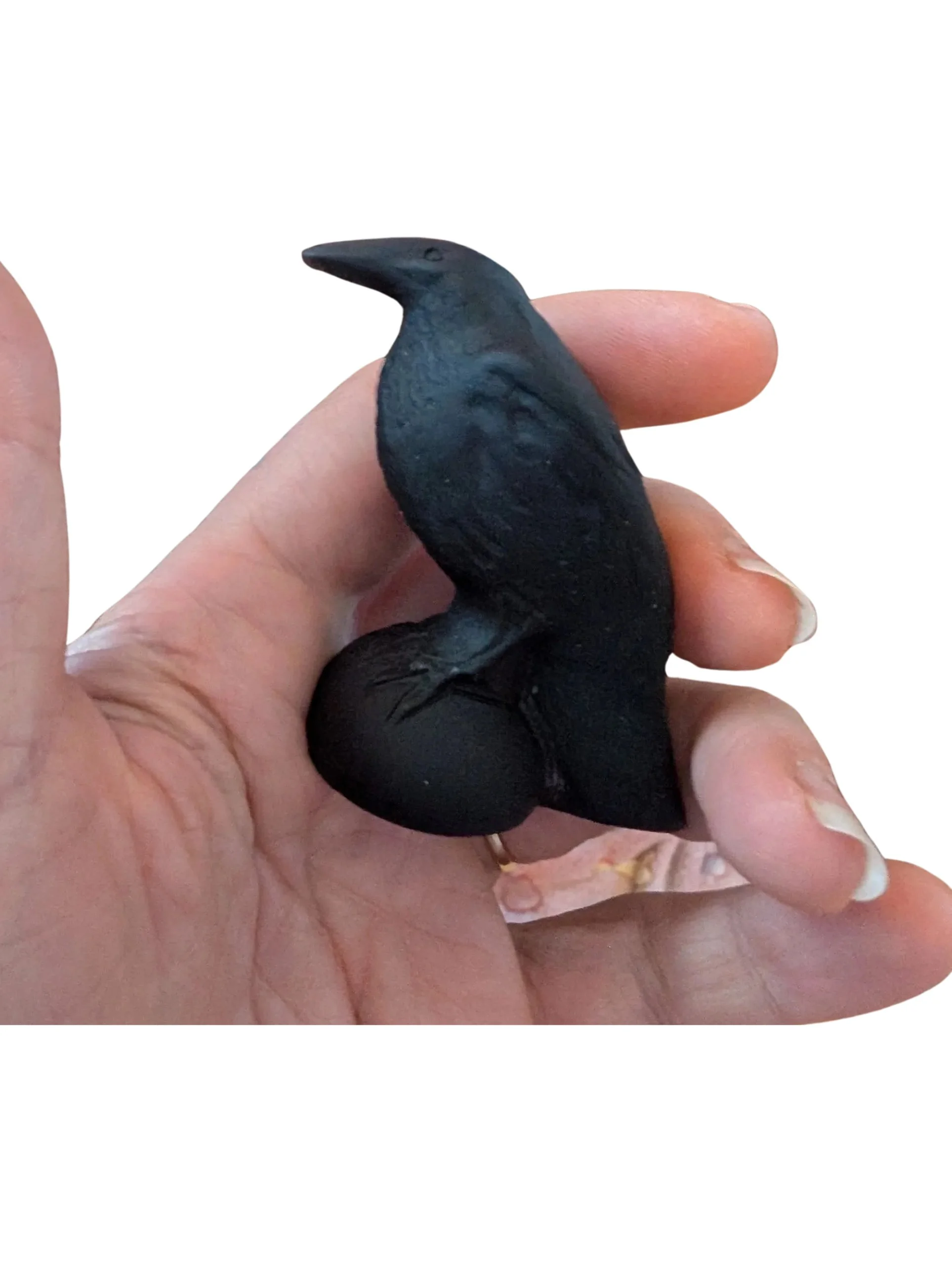 🖤✨Obsidian Crow Carving-Protection & Shadow Wisdom