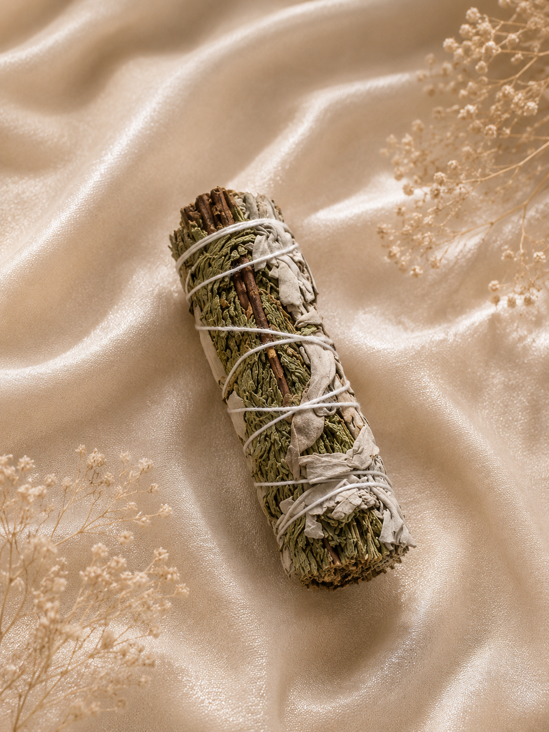 🌿 White Sage & Cedar Smudge Bundle – 4”