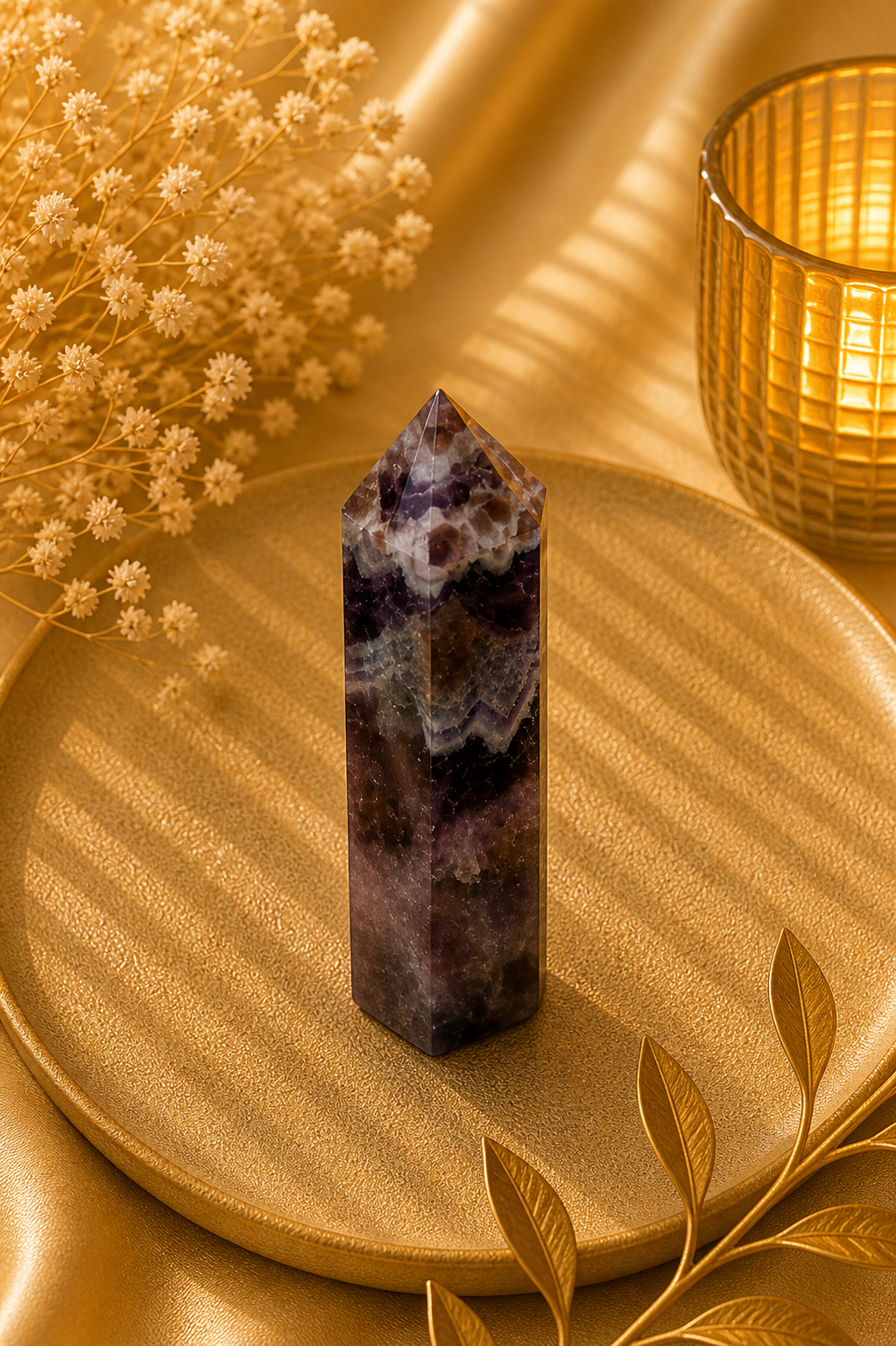 Chevron Amethyst Point 3" x ½" – Intuition & Spiritual Protection