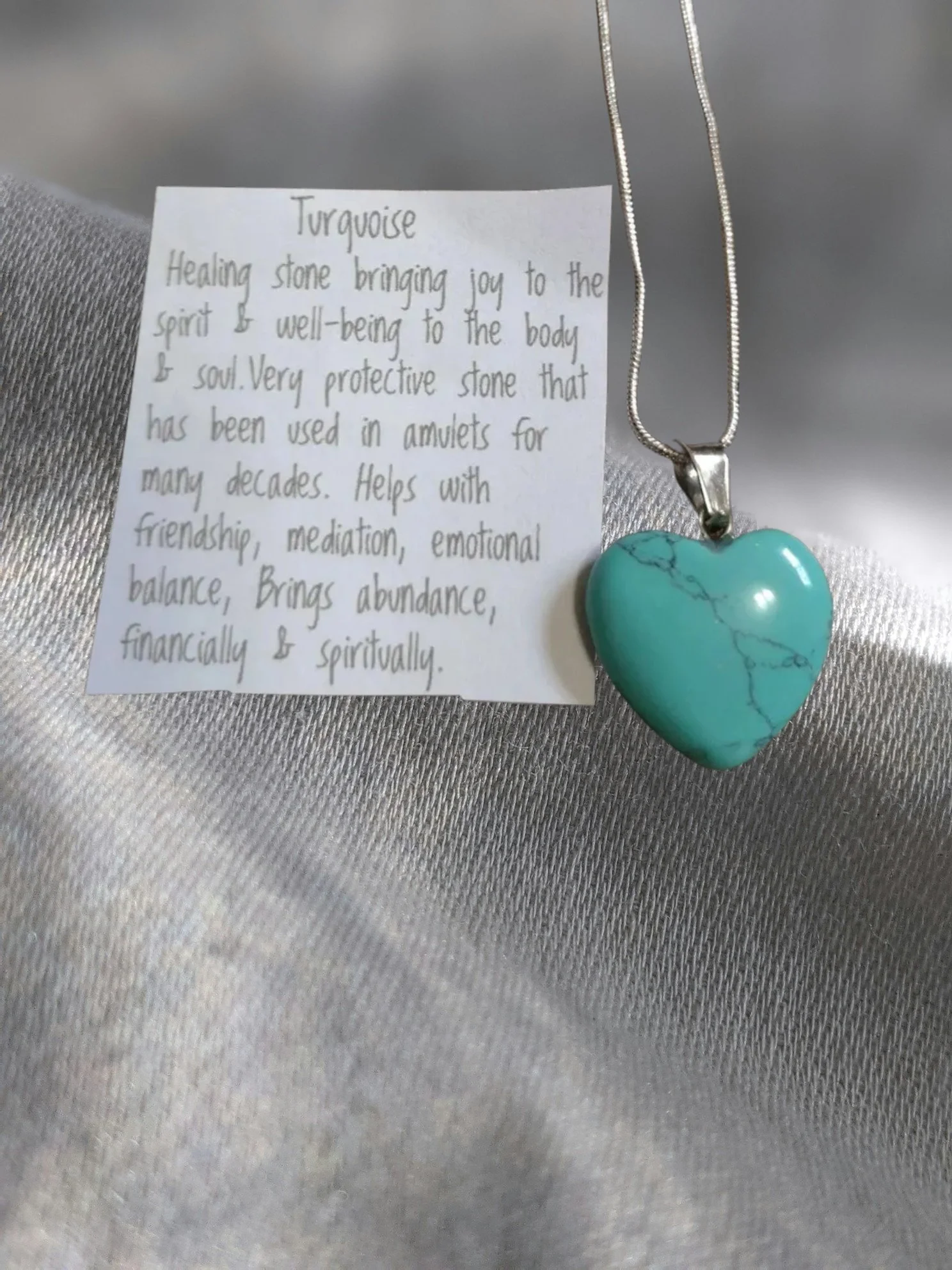 Turquoise Heart Pendant – Positivity • Protection • Emotional Balance