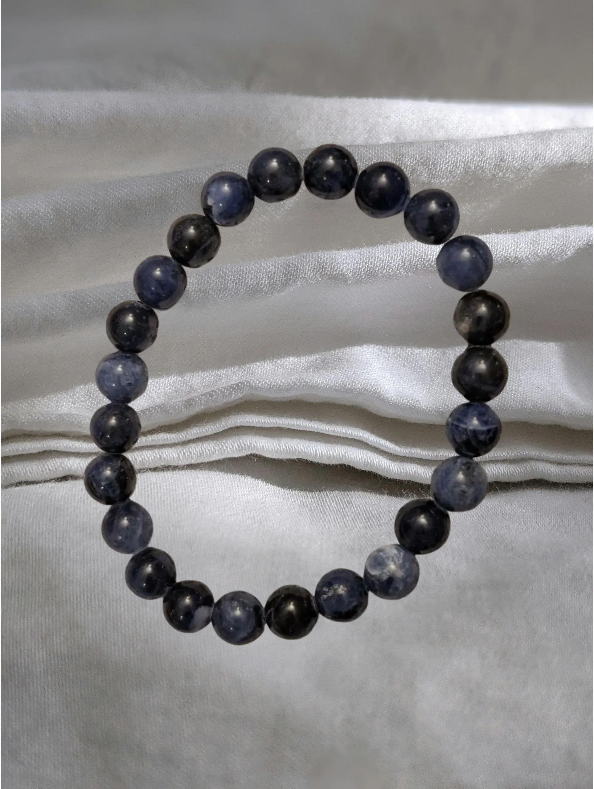 🔵 Sodalite Stretch Bracelet – Insight, Balance & Communication