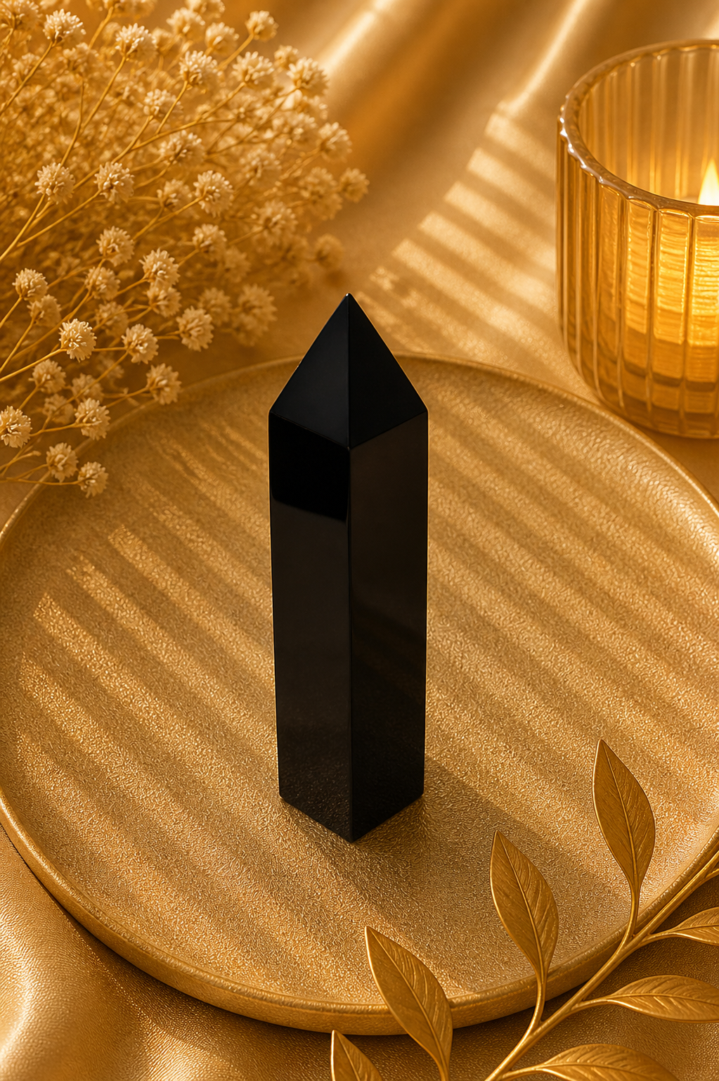 Obsidian Point 3.5" x 1.5" – Protection & Grounding