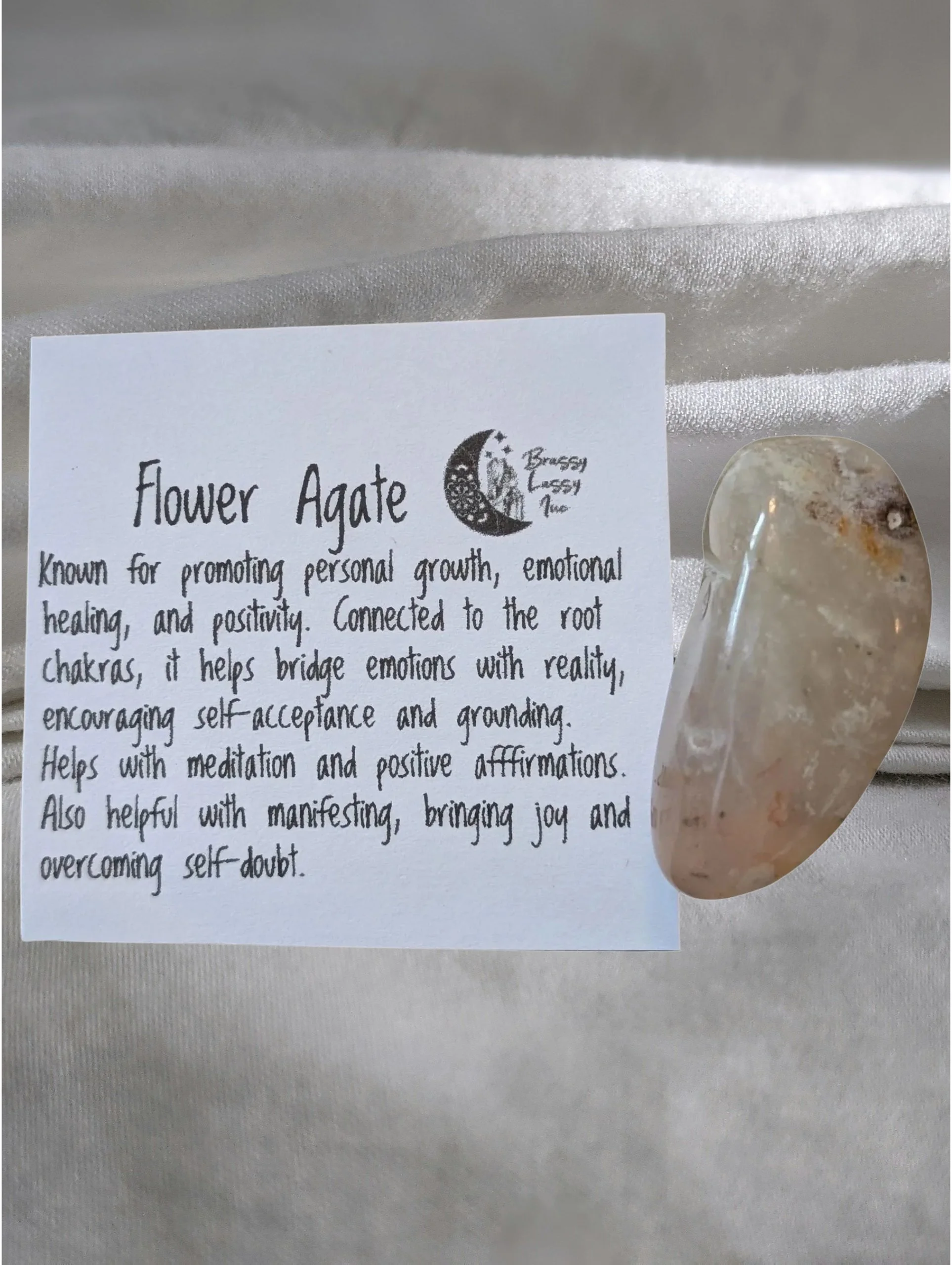🌸 Flower Agate (🌱 Growth • 💖 Emotional Healing • 🌿 Self-Love)