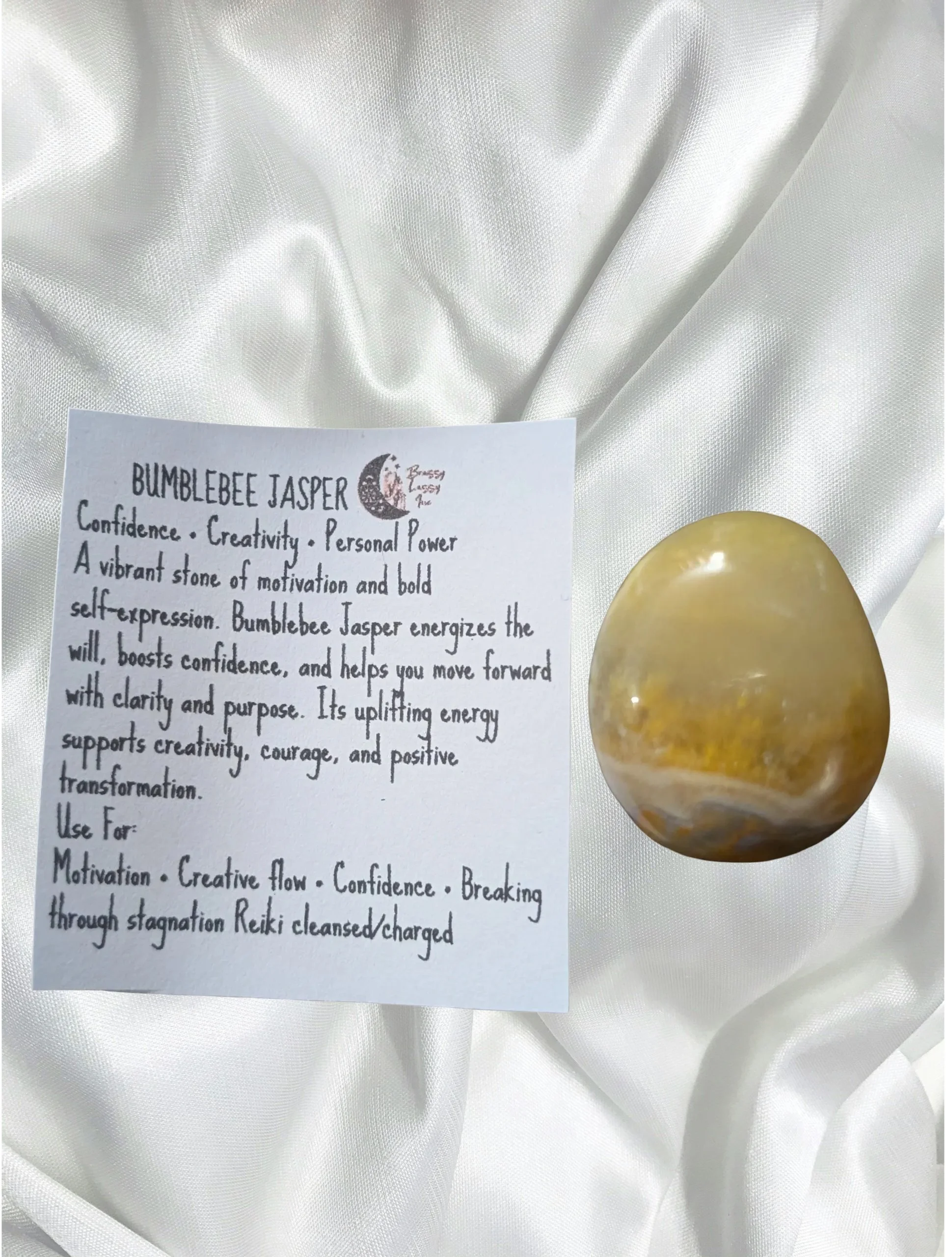 Bumble Bee Jasper Tumbled 🐝🔮  Confidence • Motivation • Joy