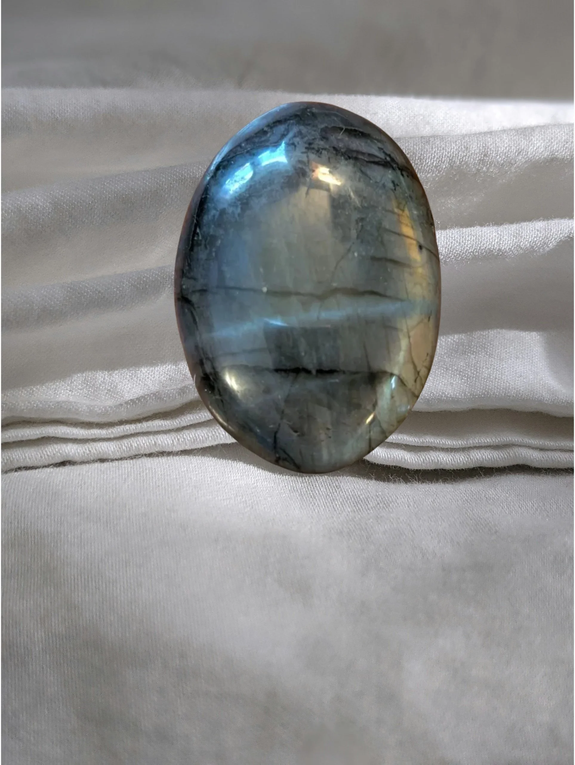 🌌 Labradorite Palm Stone | Intuition & Protection | Third Eye & Crown Chakra | Spiritual Awakening |