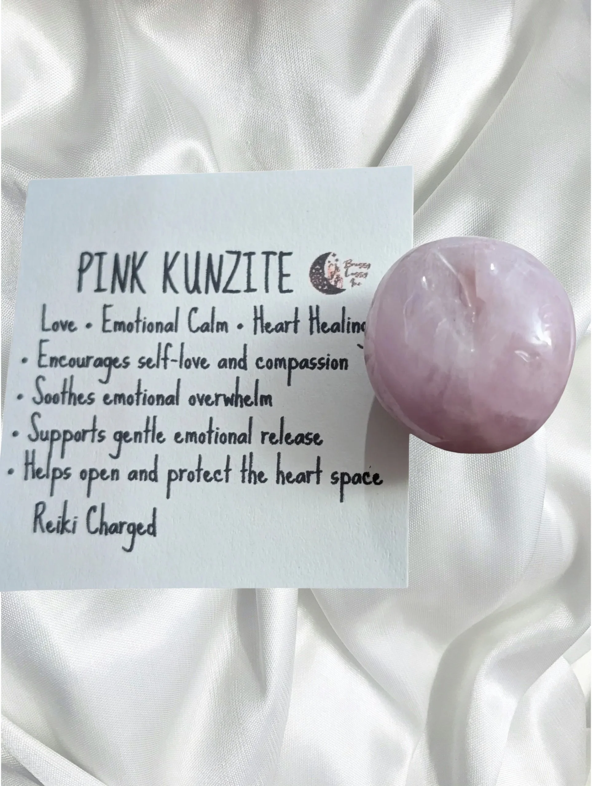 Pink Kunzite Tumbled 💗🔮  Emotional Healing • Calm • Heart Support