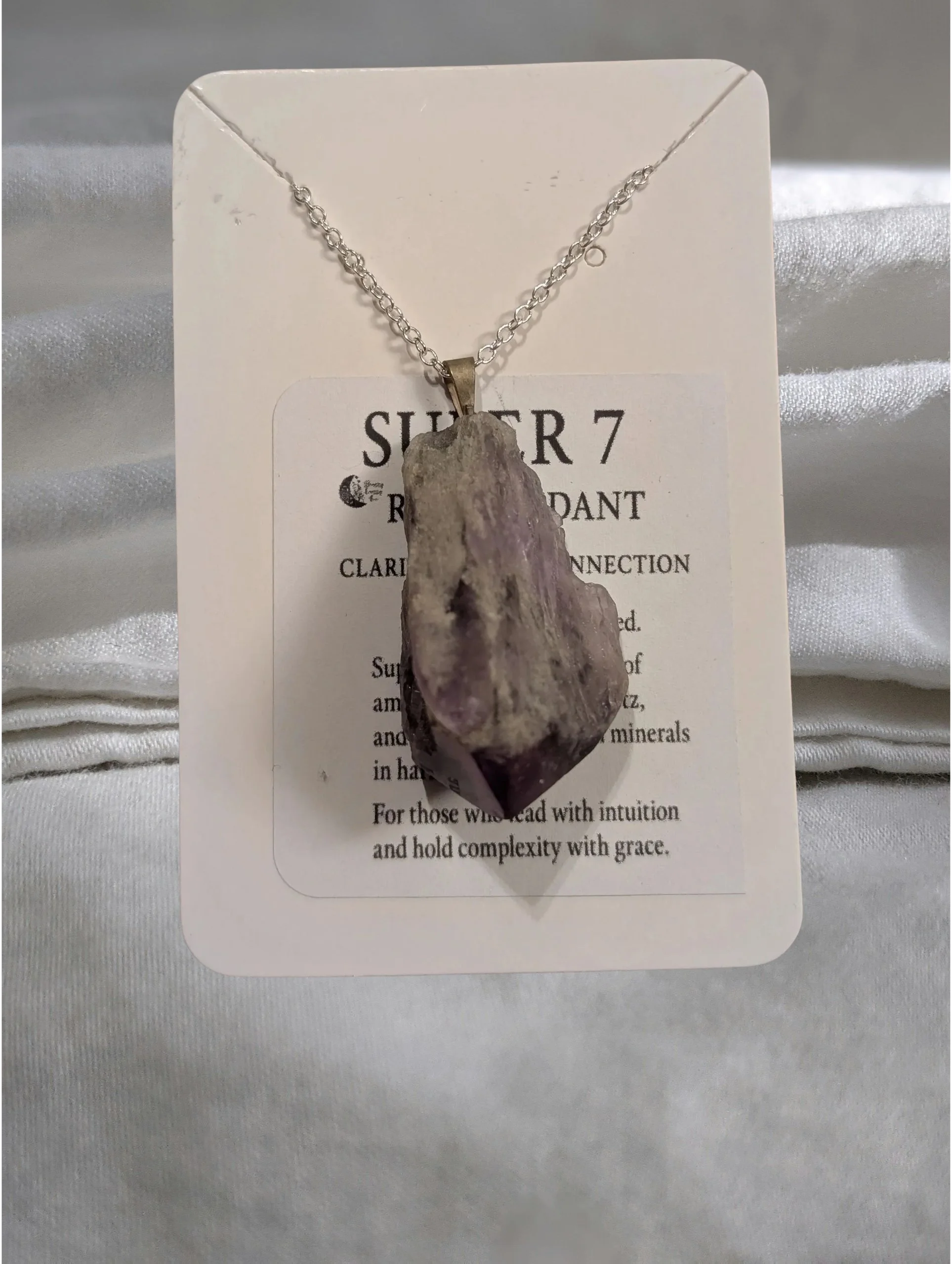 ✨Super 7 Raw Pendant 🔮🌙intuition • Chakra Activation • Spiritual Growth • High Vibration