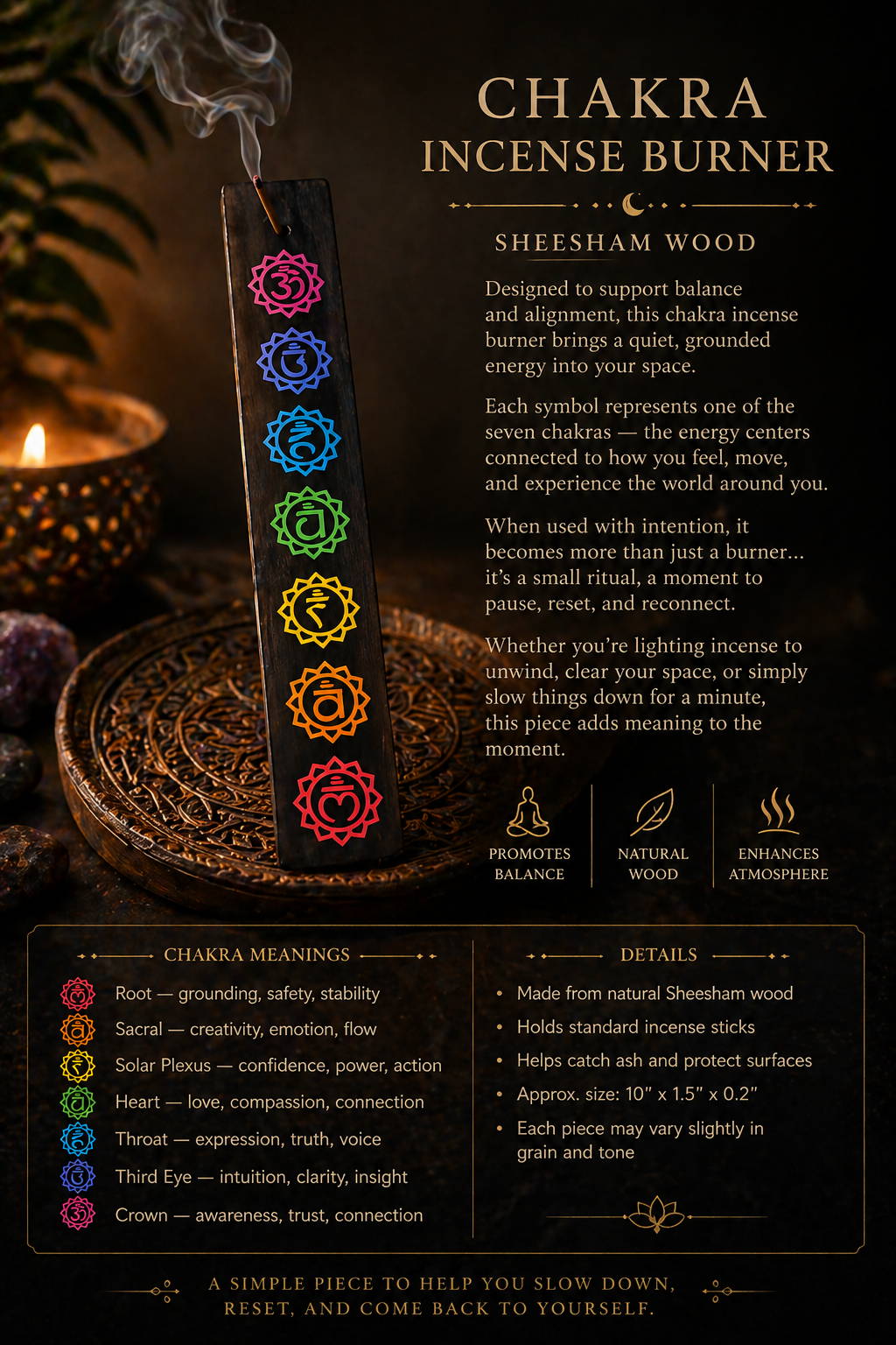 chakra Incense Burner – Celestial Altar Decor