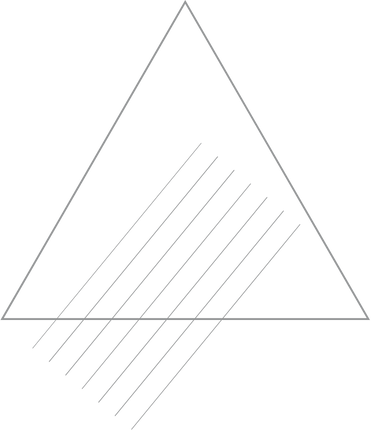 Geometric illustration of a triangle with striped and shaded sections.