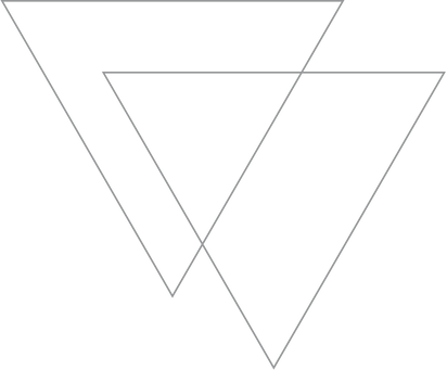 Two overlapping triangles outlined in white on a black background.