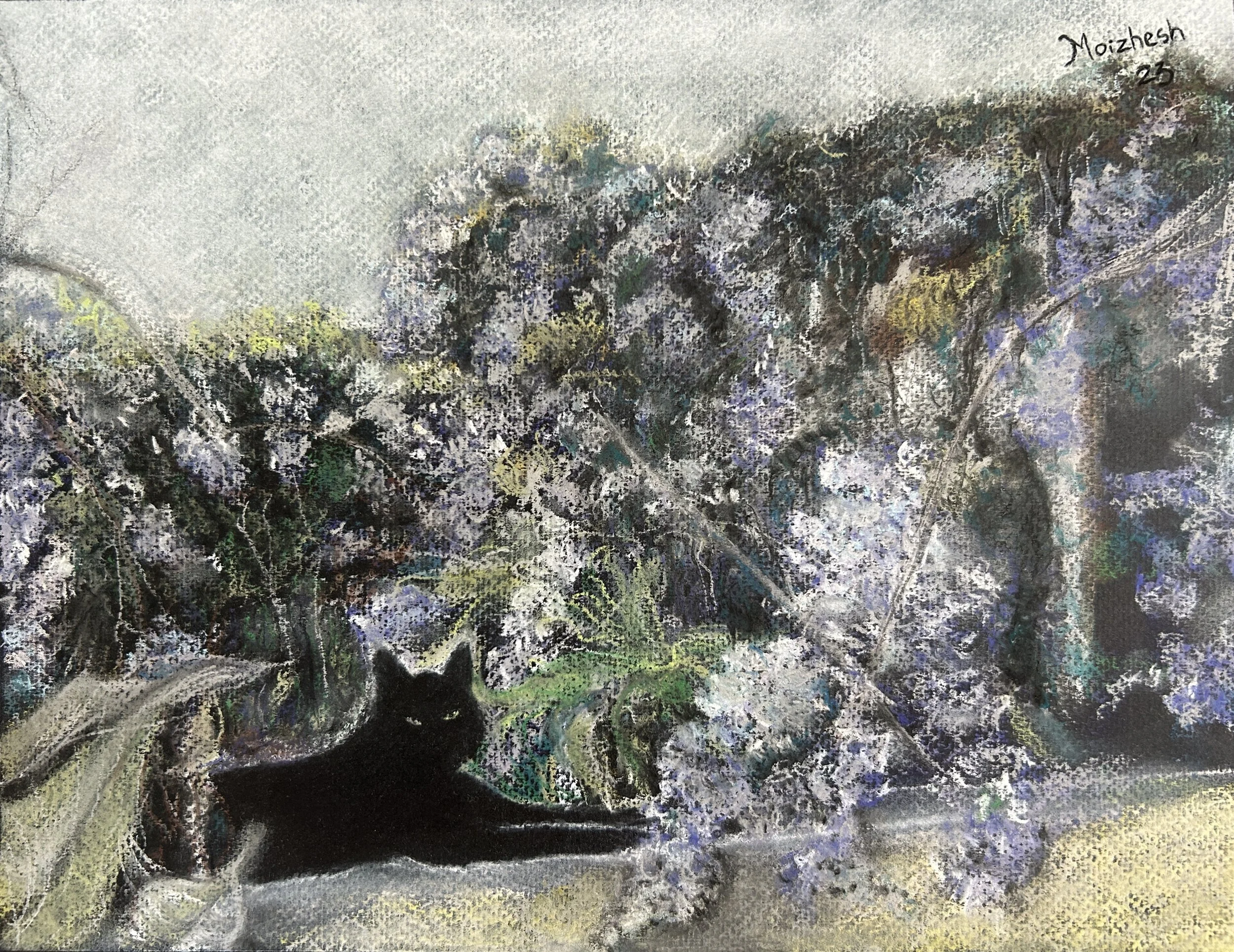  
 BREAK 
 2023 
 Soft pastel on paper 
 21 × 29.7 cm | 8.3 × 11.7 in 
  
 