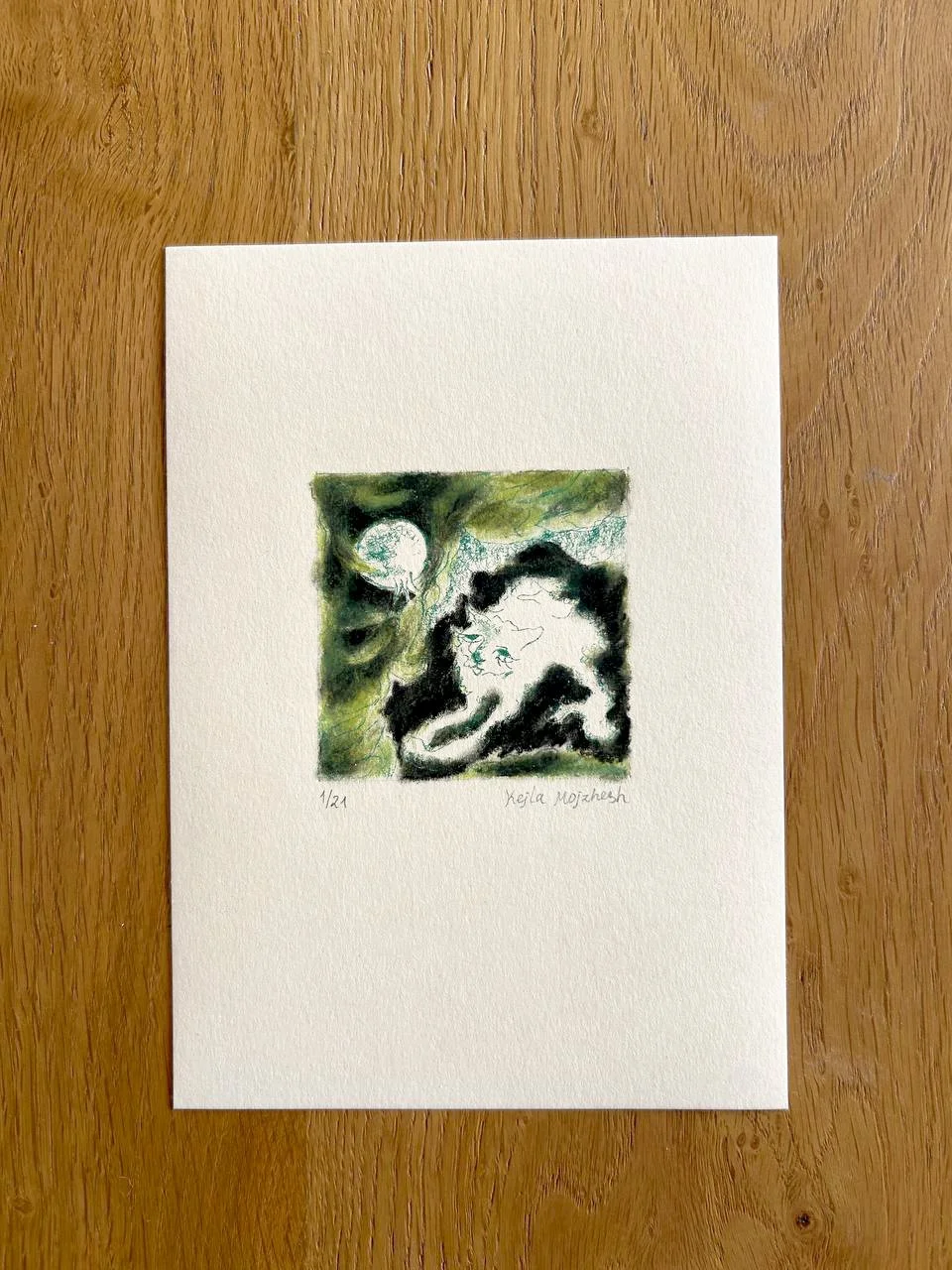 	
Shtetle VI.3 monotype by Keila Mozhesh in natural view