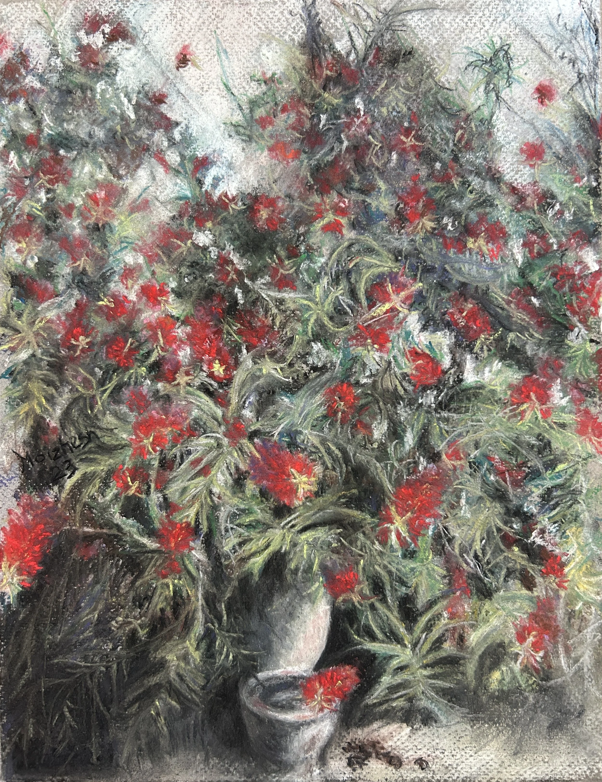  
 STILL LIFE 
 2023 
 Soft pastel on paper 
 29.7 × 21 cm | 11.7 × 8.3 in 
  
 