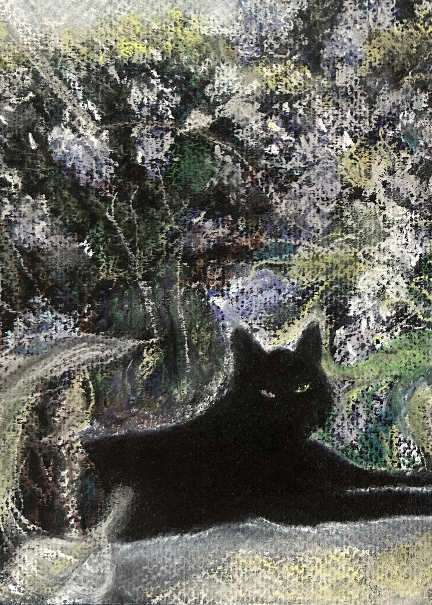 Detail of Break soft pastel painting by Keila Moizhesh