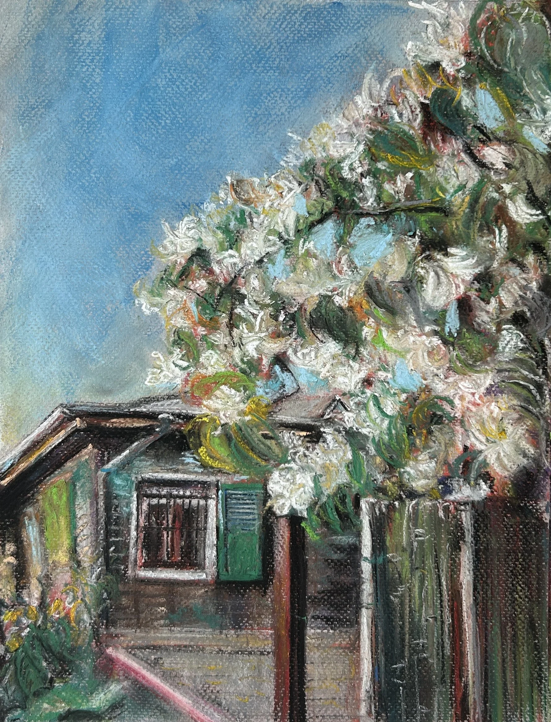  
 COPPER HOUSE 
 2024 
 Soft pastel on paper 
 29.7 × 21 cm | 11.7 × 8.3 in 
  
 