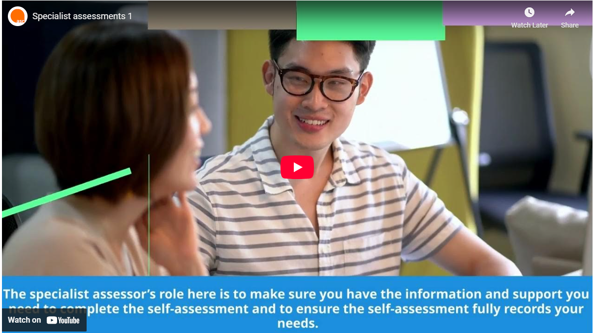 16. Specialist assessments 1