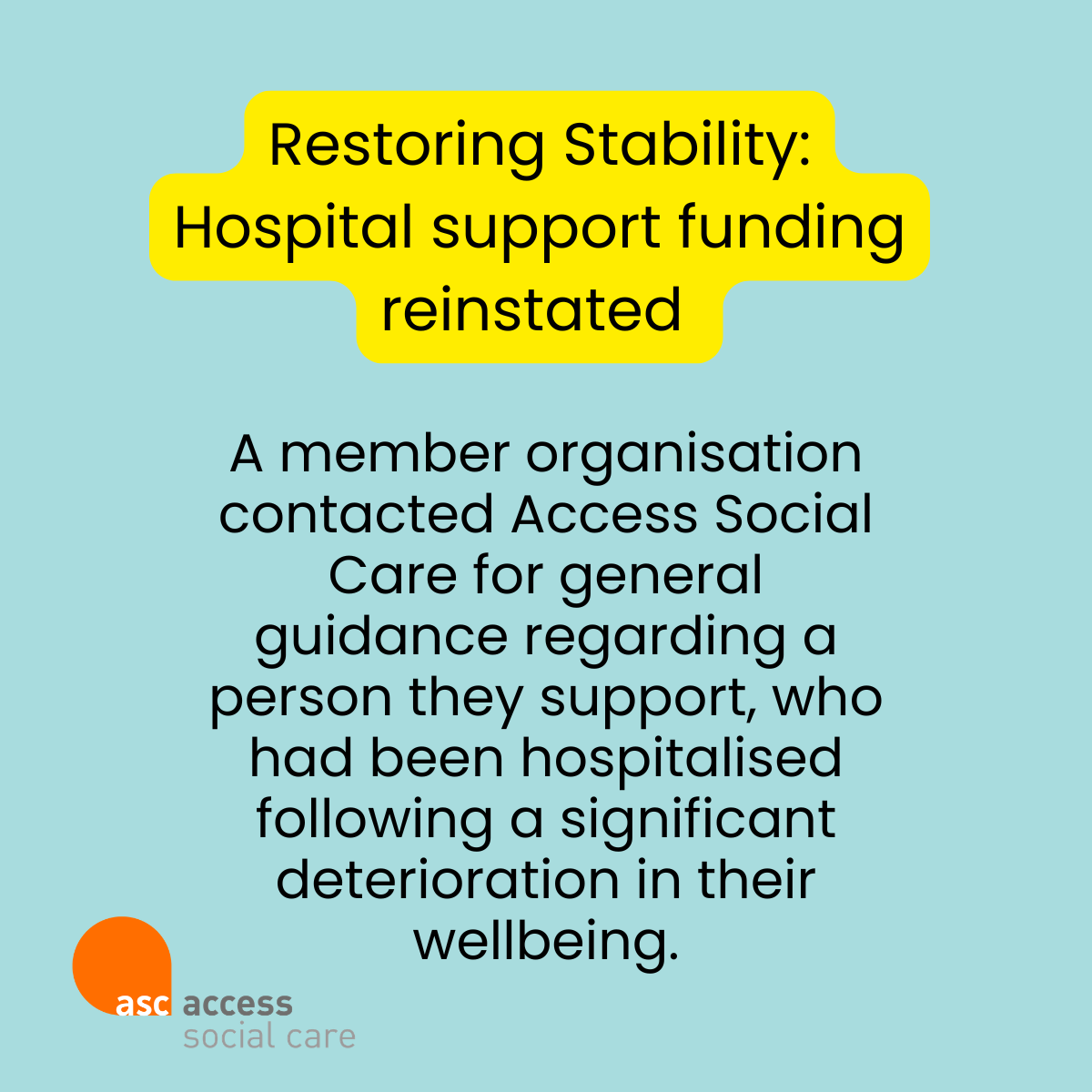 Restoring Stability: Hospital support funding reinstated