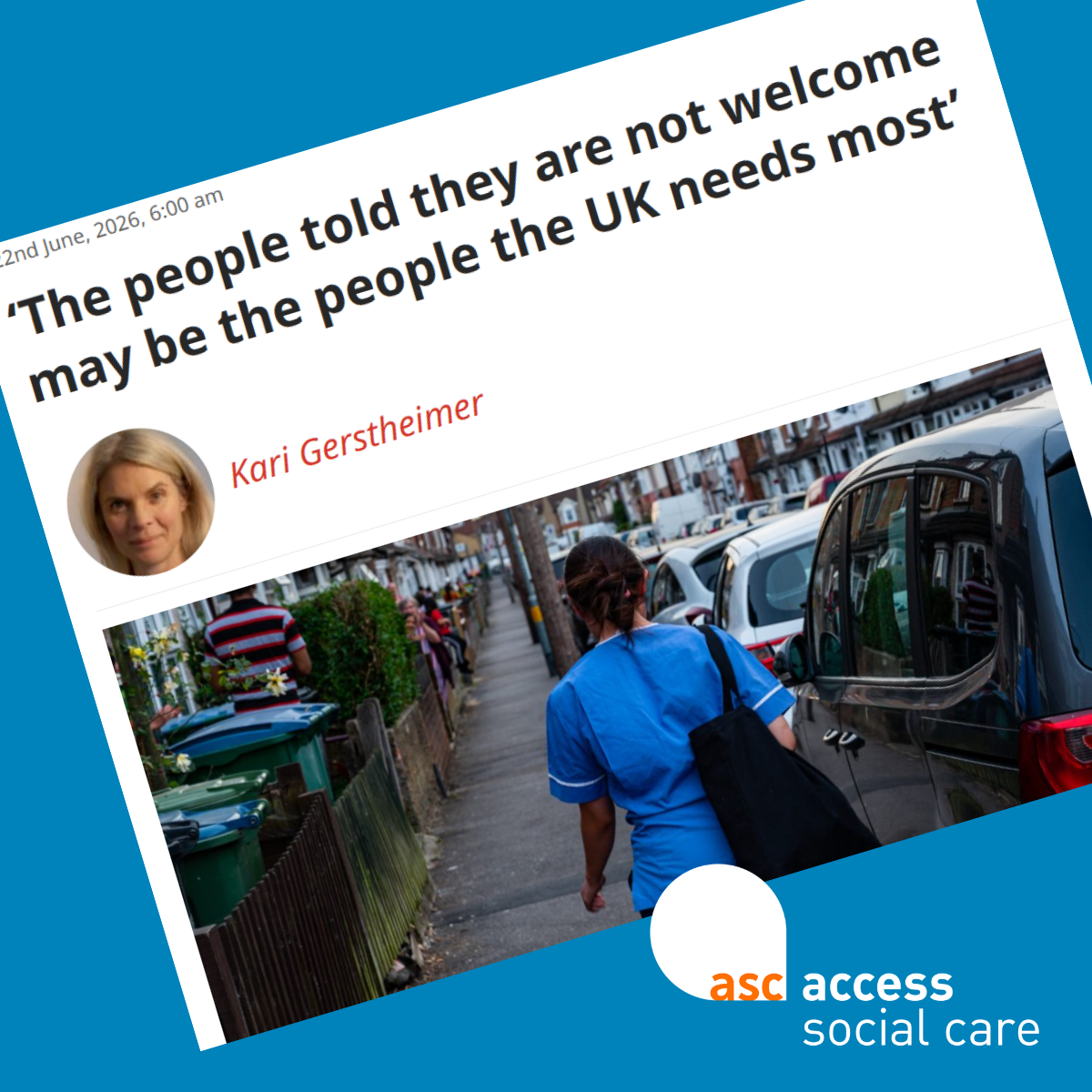 ‘The people told they are not welcome may be the people the UK needs most’