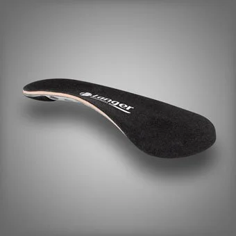 Dress orthotic from PFOLA-accredited lab for precision fit by a registered chiropodist at Canadian Foot Clinic & Orthotic Centre, St. Catharines — slim dress orthotics, superior shoe fit, pain relief