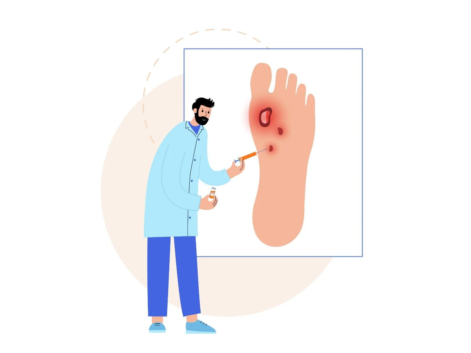 Clean professional diabetic medical pedicure, neuropathy treatment and diabetic foot exams to help prevent wounds by registered chiropodist in St. Catharines — Canadian Foot Clinic & Orthotic Centre.