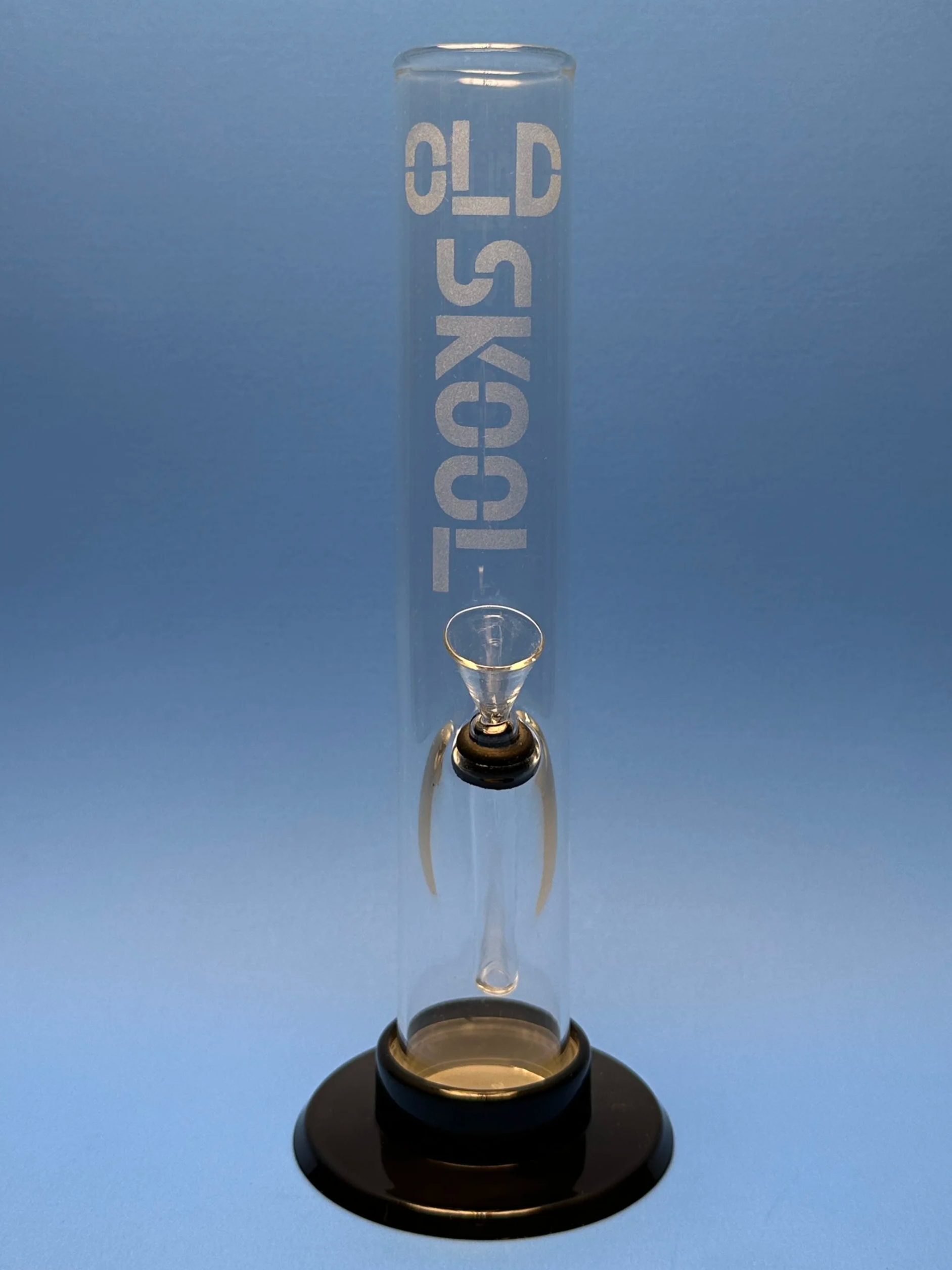 9 Inch Straight glass Thumb carb. Water Pipe Black Base