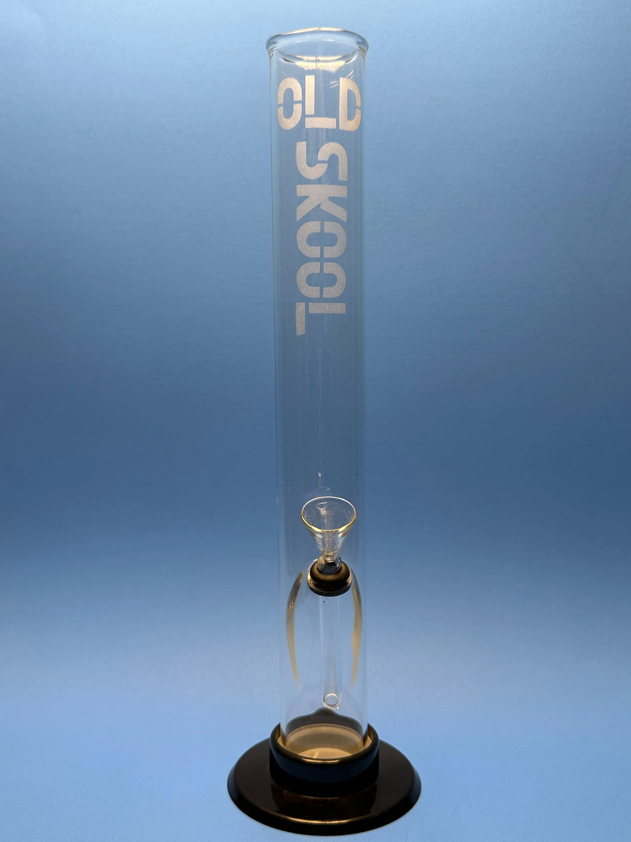 12 inch Straight glass Thumb carb. Water pipe Black base