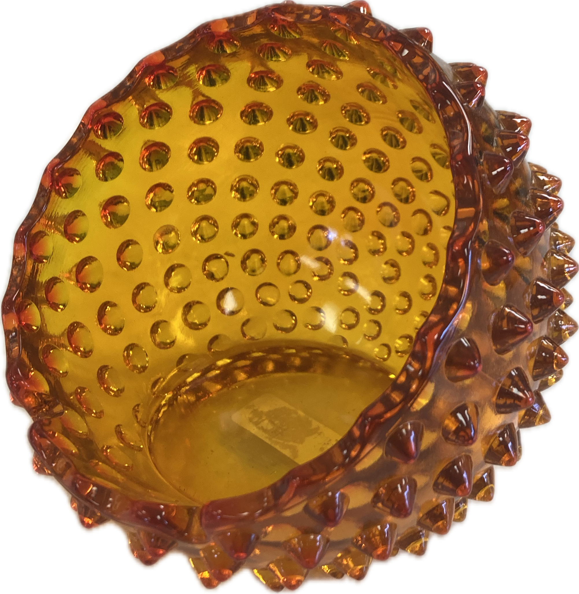 Bridget Beari Designs - Orange Hobnail Ashtray