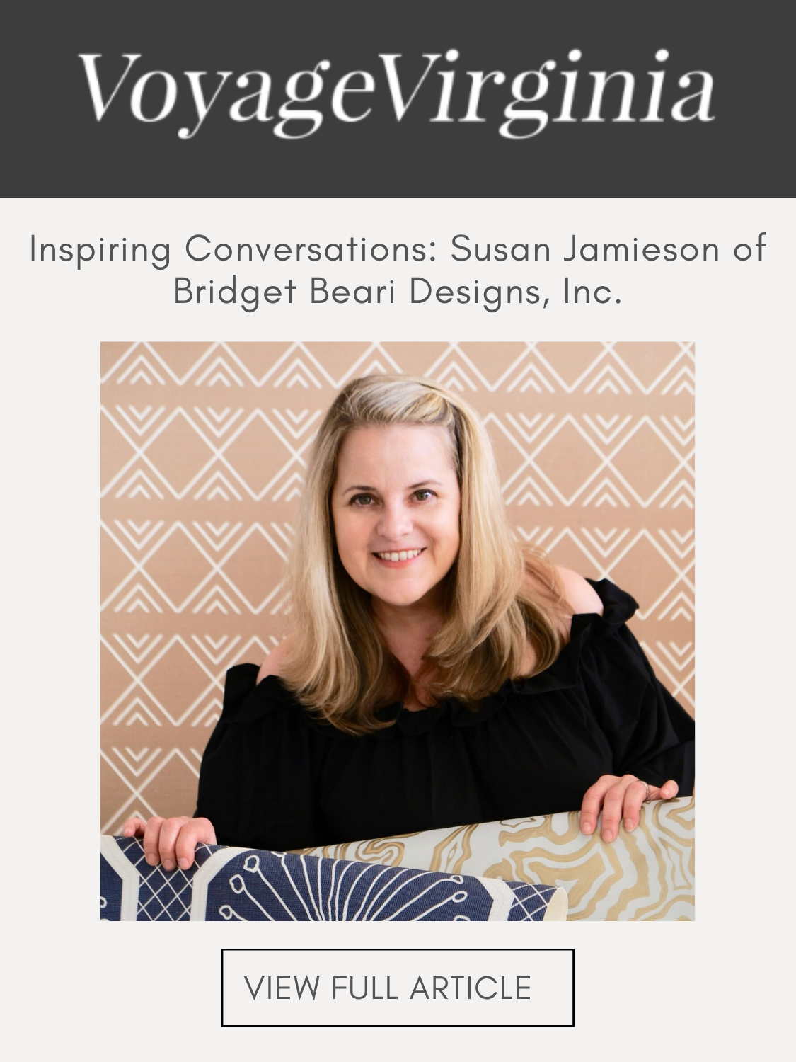 Voyage Virginia Featuring Susan Jamieson of Bridget Beari Designs