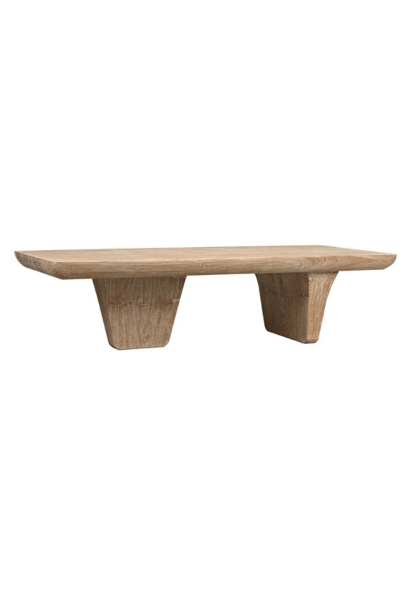 Blond Cerused Wood Coffee Table