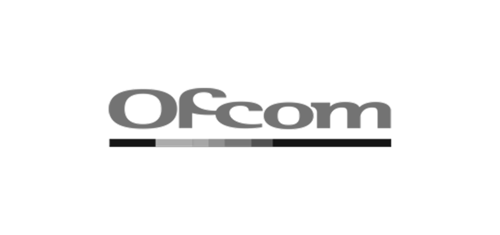 Gray logo of the company 'O|com' on a black background.