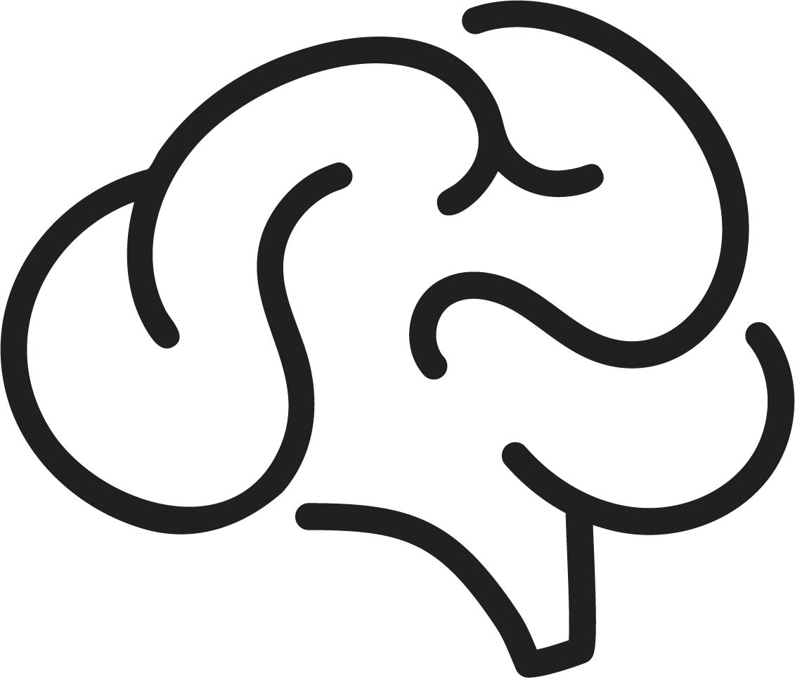 Outline of a human brain icon.
