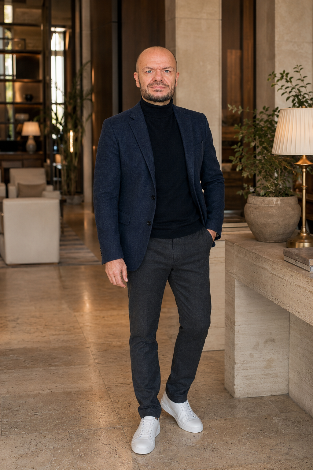 Ingmar Sloothaak in luxe hotellobby