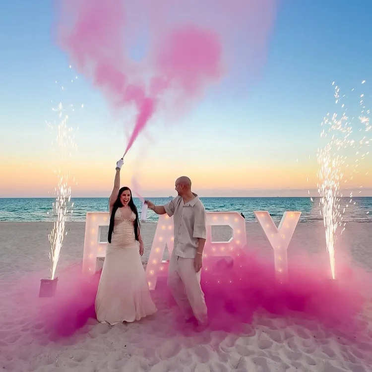 Custom gender reveal styling and prop hire
