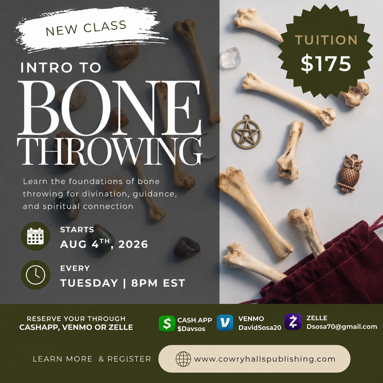 FUENTE August Classes: Intro to Bone Throwing