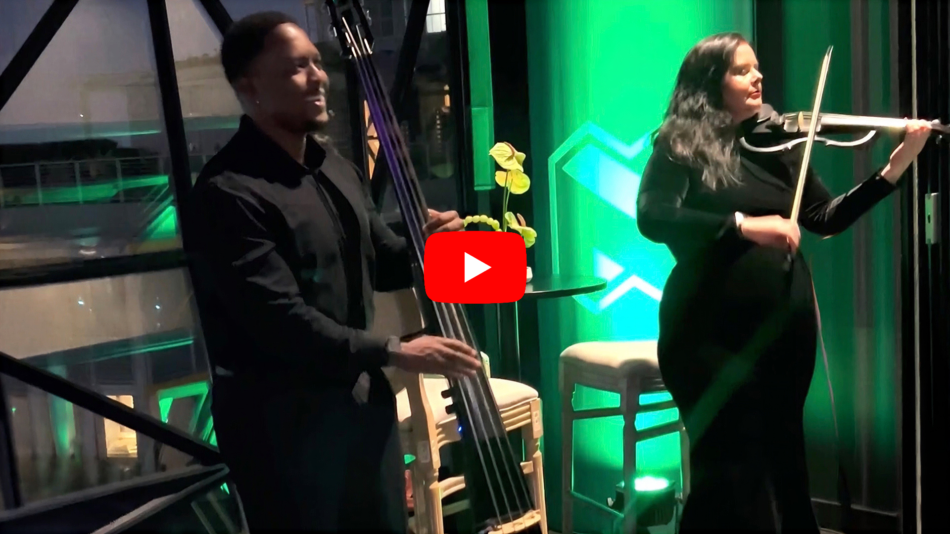Cape Town Flo performing at the Nedbank G30 at Zeitz MOCAA, blending electric violin and bass for a contemporary African live music experience.
