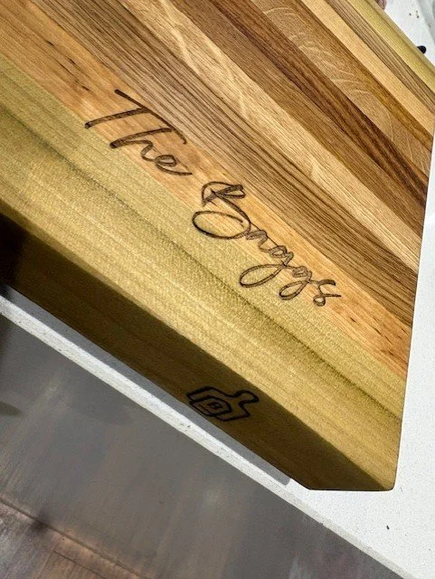 Laser engraving on wood