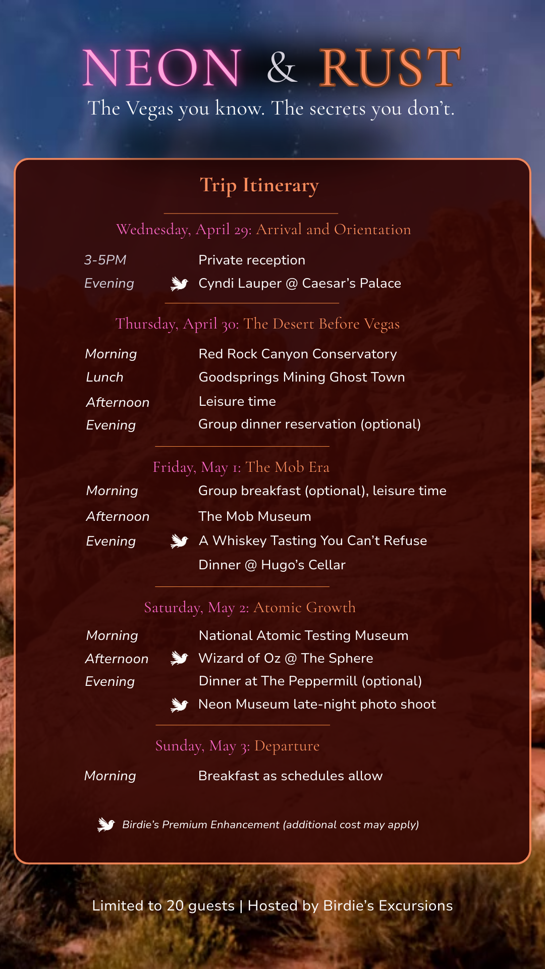 Neon and Rust - Reservation Deposit