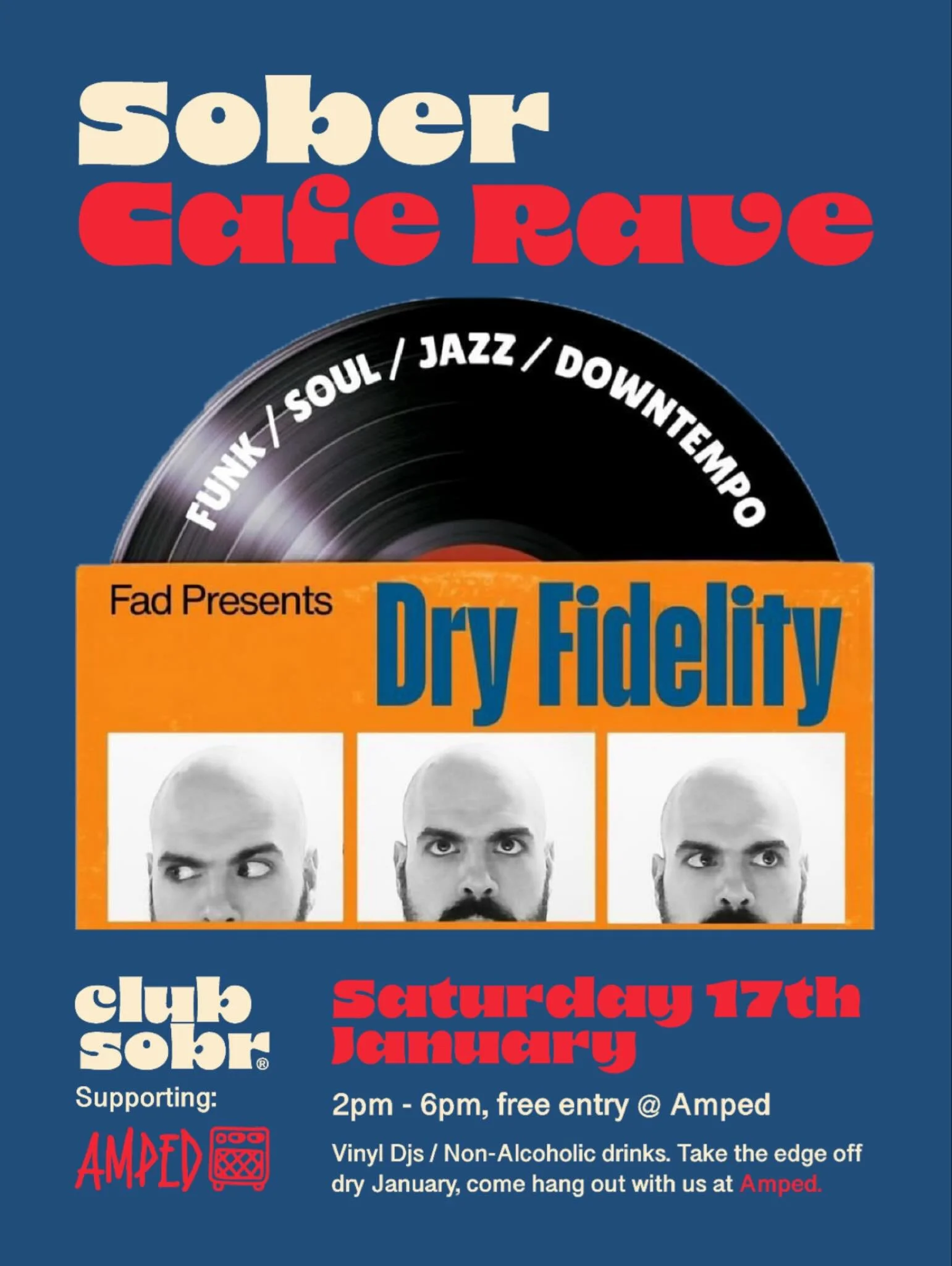 Happy to be supporting @itsalljustafad at @ampedhudd 
Funk. Soul. Jazz. Downtempo.
Vinyl only. Zero booze. All vibes.

This one&rsquo;s for the daytime dancers, the Dry January crew, and anyone who loves a proper hang without the hangover.

📍 Amped
